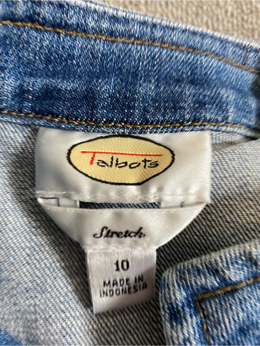 Talbots Women’s Size 10 Utility Military-Style Cotton Stretch Denim Jacket - Picture 3 of 7